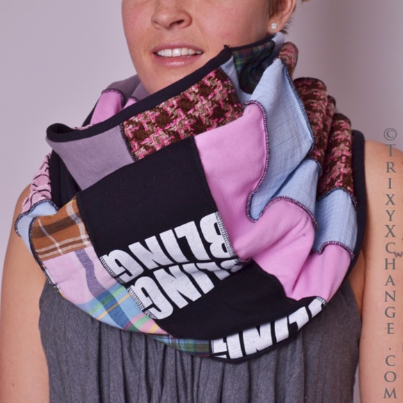 Trixy Xchange Accessories - Handmade Patchwork Circle Infinity Scarf OOAK